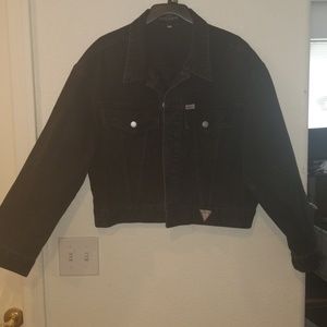Guess black denim jacket